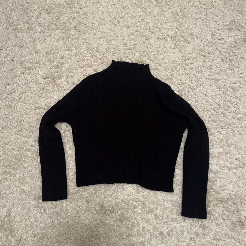 Black Turtleneck Sweater for Women
